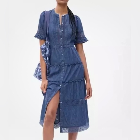 boden ava tiered maxi dress Boden Ava Tiered Maxi Dress in White